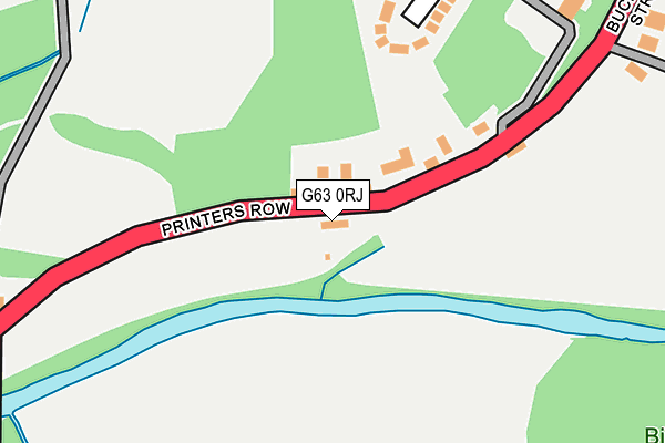 G63 0RJ map - OS OpenMap – Local (Ordnance Survey)