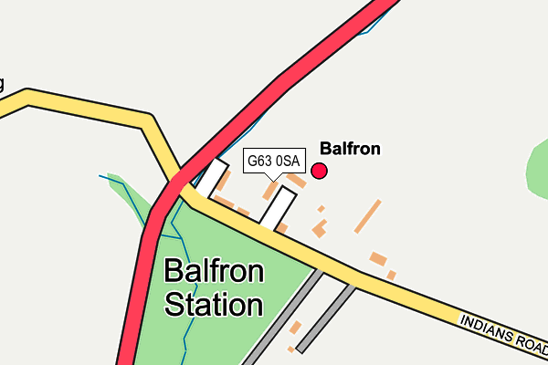 G63 0SA map - OS OpenMap – Local (Ordnance Survey)