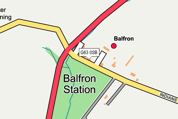 G63 0SB map - OS OpenMap – Local (Ordnance Survey)