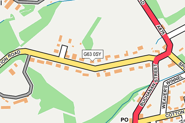 G63 0SY map - OS OpenMap – Local (Ordnance Survey)