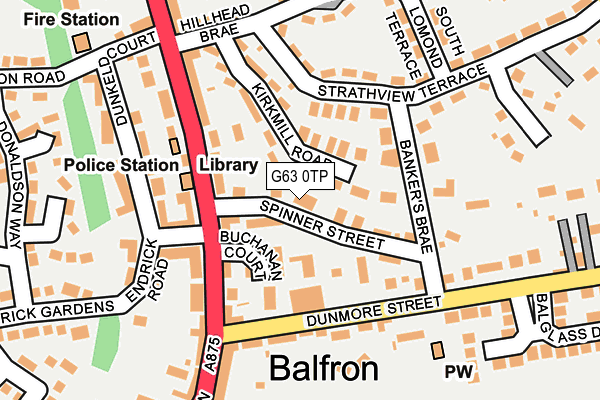 G63 0TP map - OS OpenMap – Local (Ordnance Survey)