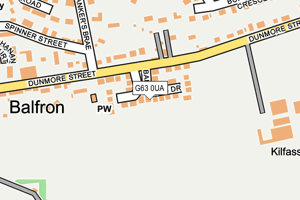 G63 0UA map - OS OpenMap – Local (Ordnance Survey)