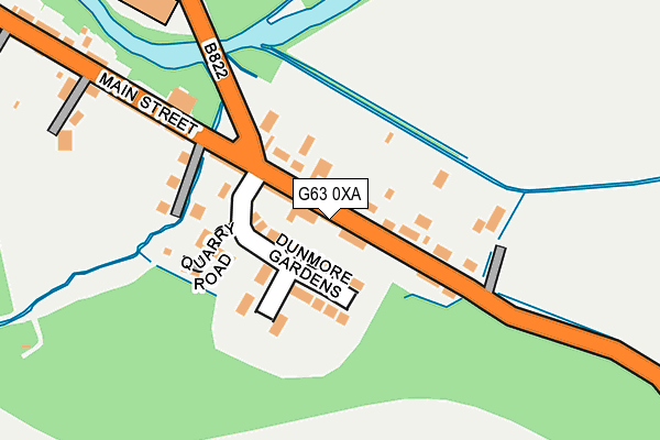 G63 0XA map - OS OpenMap – Local (Ordnance Survey)