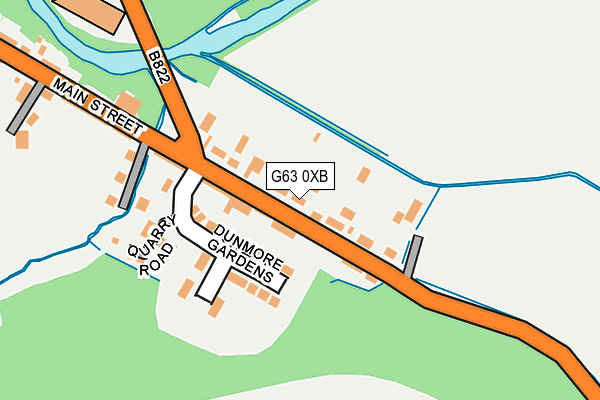 G63 0XB map - OS OpenMap – Local (Ordnance Survey)