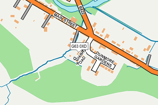 G63 0XD map - OS OpenMap – Local (Ordnance Survey)