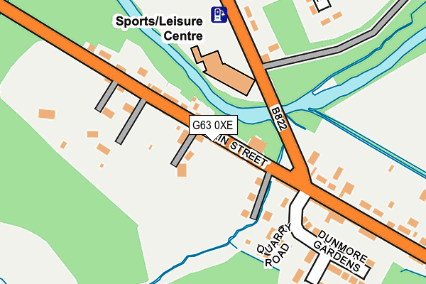 G63 0XE map - OS OpenMap – Local (Ordnance Survey)