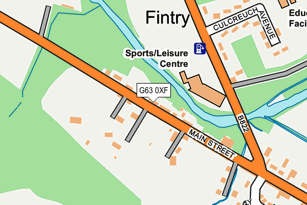 G63 0XF map - OS OpenMap – Local (Ordnance Survey)