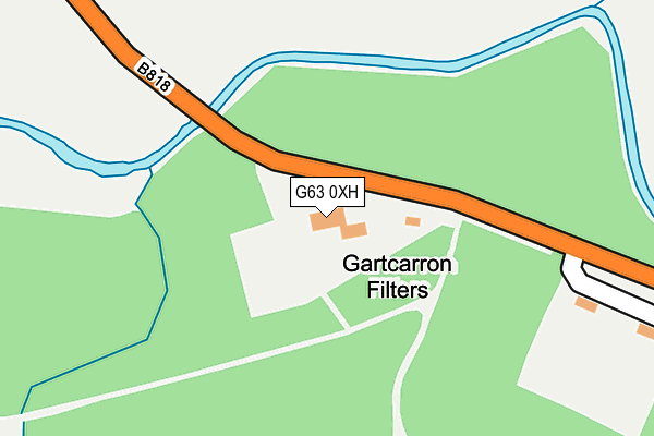 G63 0XH map - OS OpenMap – Local (Ordnance Survey)