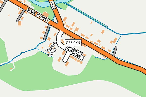 G63 0XN map - OS OpenMap – Local (Ordnance Survey)
