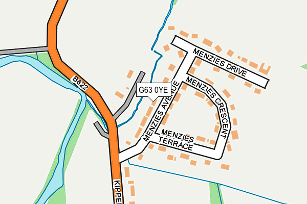 G63 0YE map - OS OpenMap – Local (Ordnance Survey)