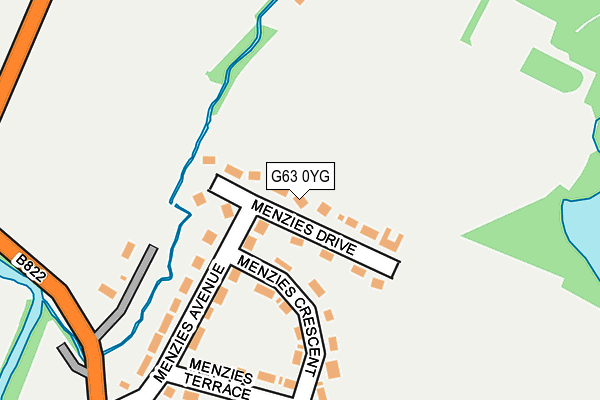 G63 0YG map - OS OpenMap – Local (Ordnance Survey)