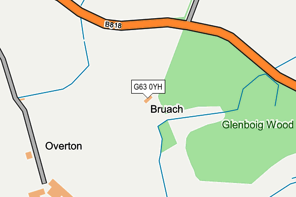 G63 0YH map - OS OpenMap – Local (Ordnance Survey)