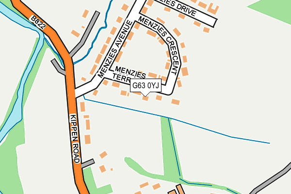 G63 0YJ map - OS OpenMap – Local (Ordnance Survey)