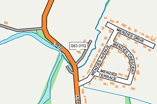 G63 0YQ map - OS OpenMap – Local (Ordnance Survey)