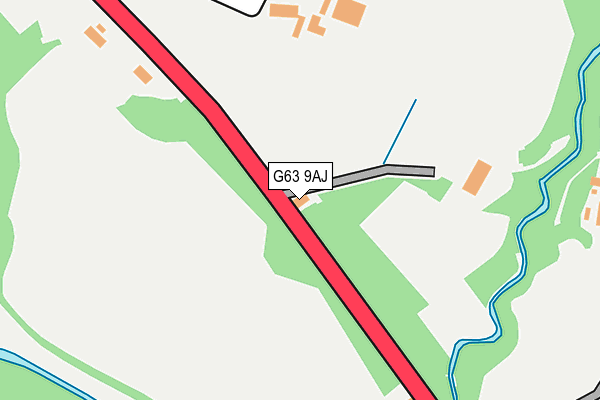 G63 9AJ map - OS OpenMap – Local (Ordnance Survey)