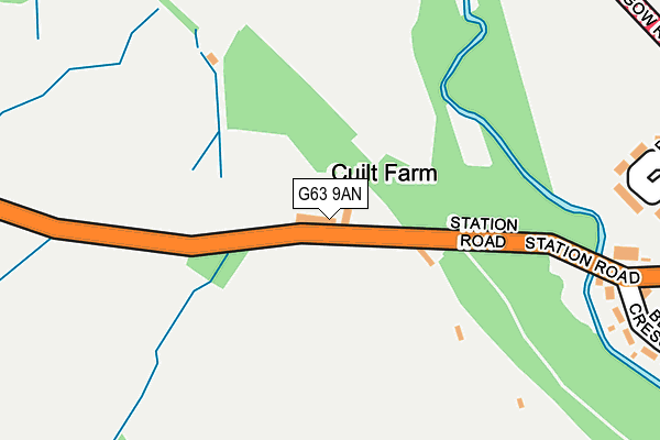 G63 9AN map - OS OpenMap – Local (Ordnance Survey)