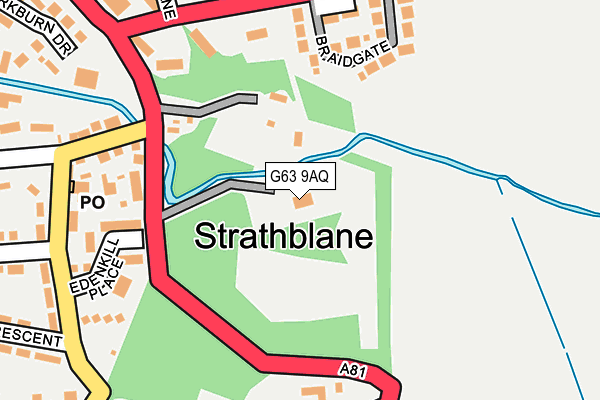 G63 9AQ map - OS OpenMap – Local (Ordnance Survey)
