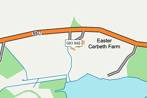 G63 9AS map - OS OpenMap – Local (Ordnance Survey)