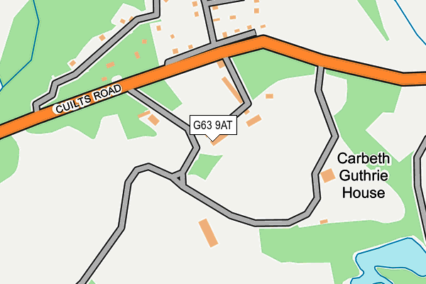 G63 9AT map - OS OpenMap – Local (Ordnance Survey)