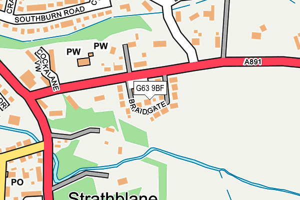 G63 9BF map - OS OpenMap – Local (Ordnance Survey)