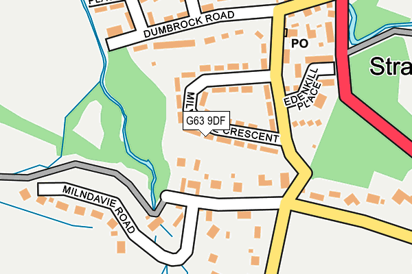 G63 9DF map - OS OpenMap – Local (Ordnance Survey)