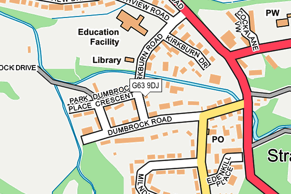 G63 9DJ map - OS OpenMap – Local (Ordnance Survey)