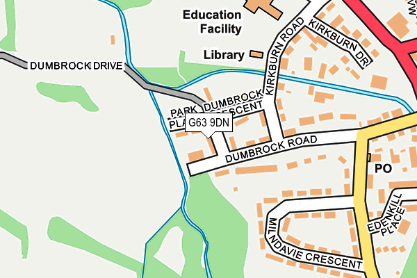 G63 9DN map - OS OpenMap – Local (Ordnance Survey)