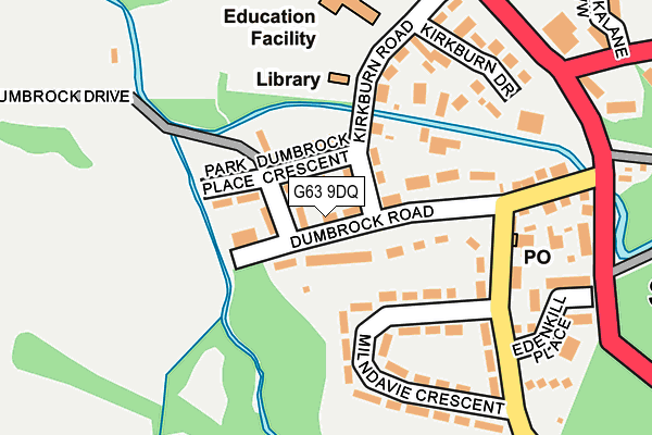 G63 9DQ map - OS OpenMap – Local (Ordnance Survey)