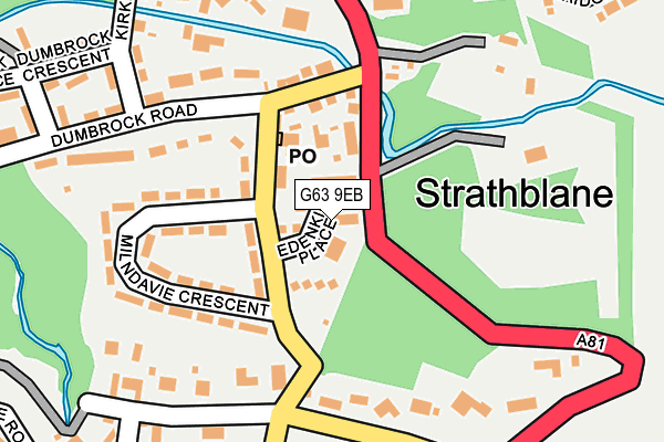 G63 9EB map - OS OpenMap – Local (Ordnance Survey)