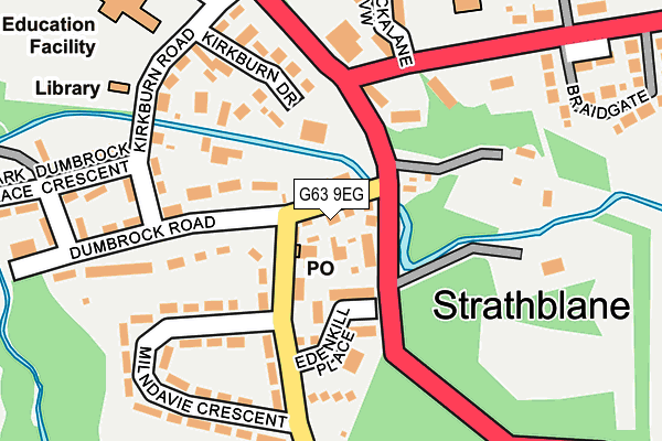 G63 9EG map - OS OpenMap – Local (Ordnance Survey)