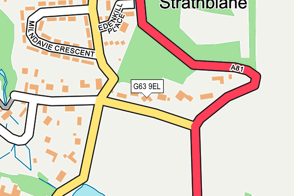 G63 9EL map - OS OpenMap – Local (Ordnance Survey)