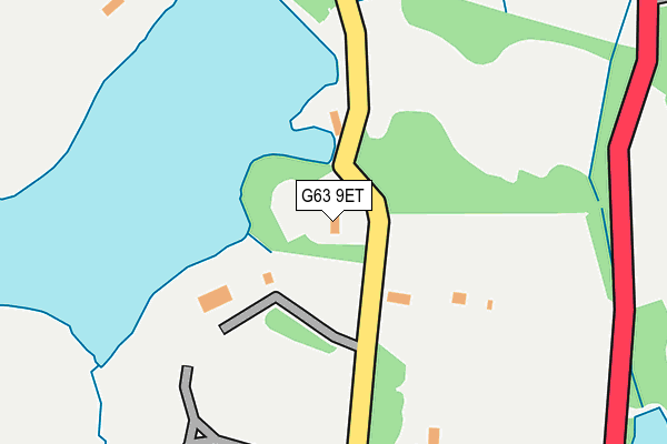 G63 9ET map - OS OpenMap – Local (Ordnance Survey)