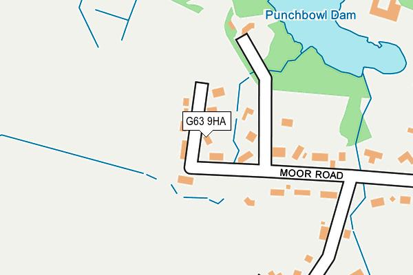 G63 9HA map - OS OpenMap – Local (Ordnance Survey)