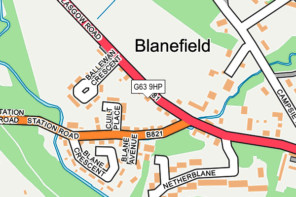 G63 9HP map - OS OpenMap – Local (Ordnance Survey)