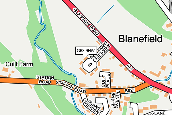 G63 9HW map - OS OpenMap – Local (Ordnance Survey)