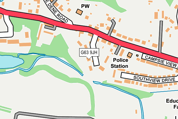 G63 9JH map - OS OpenMap – Local (Ordnance Survey)