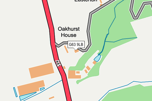 G63 9LB map - OS OpenMap – Local (Ordnance Survey)