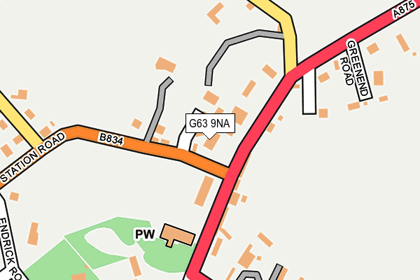 G63 9NA map - OS OpenMap – Local (Ordnance Survey)