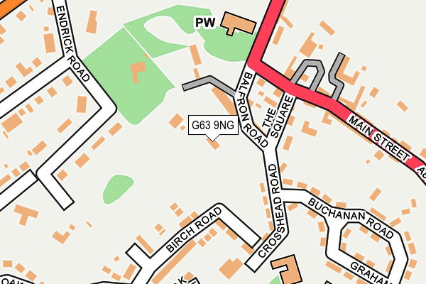 G63 9NG map - OS OpenMap – Local (Ordnance Survey)