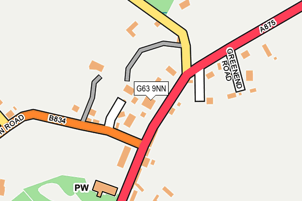 G63 9NN map - OS OpenMap – Local (Ordnance Survey)