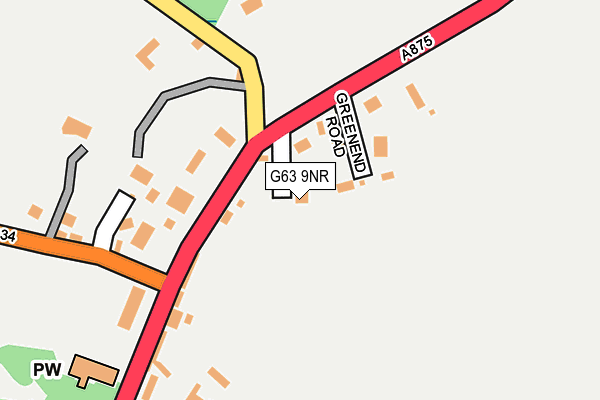 G63 9NR map - OS OpenMap – Local (Ordnance Survey)