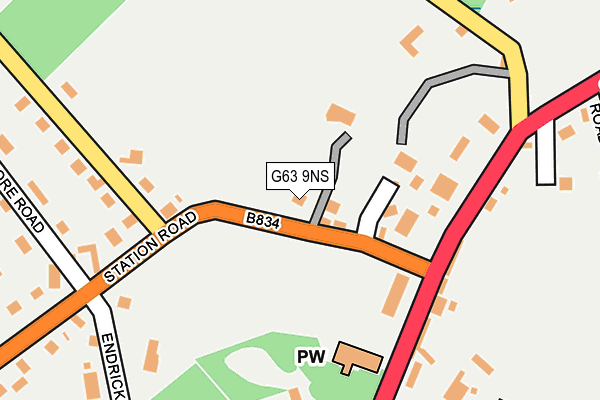 G63 9NS map - OS OpenMap – Local (Ordnance Survey)