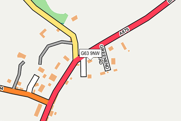 G63 9NW map - OS OpenMap – Local (Ordnance Survey)