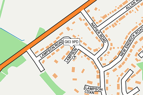 G63 9PD map - OS OpenMap – Local (Ordnance Survey)