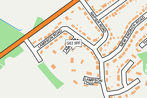 G63 9PF map - OS OpenMap – Local (Ordnance Survey)