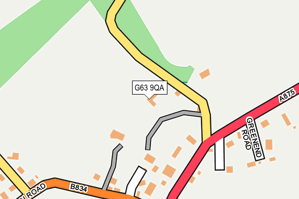 G63 9QA map - OS OpenMap – Local (Ordnance Survey)