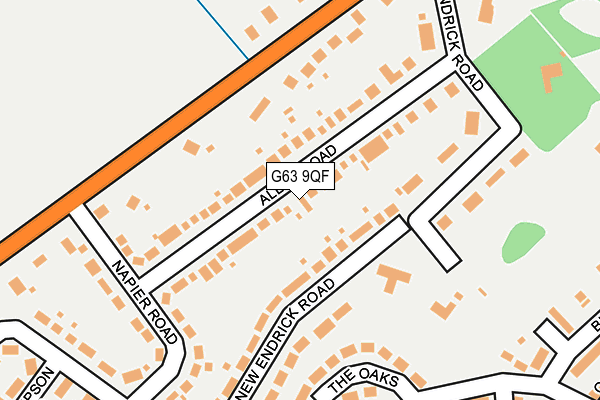G63 9QF map - OS OpenMap – Local (Ordnance Survey)