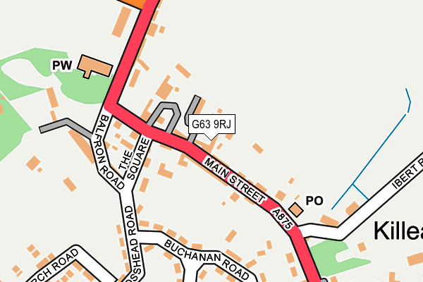 G63 9RJ map - OS OpenMap – Local (Ordnance Survey)