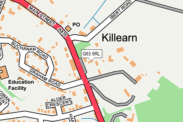 G63 9RL map - OS OpenMap – Local (Ordnance Survey)