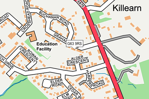 G63 9RS map - OS OpenMap – Local (Ordnance Survey)